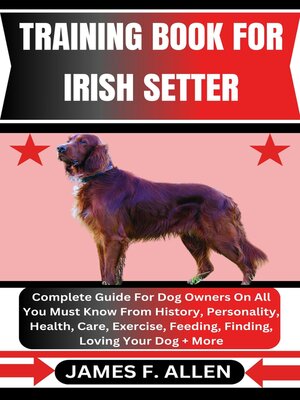 cover image of TRAINING BOOK FOR IRISH SETTER